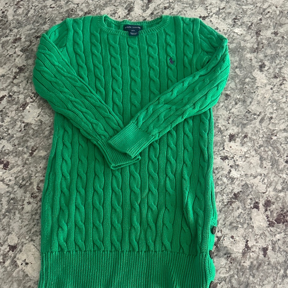 Polo by Ralph Lauren Vibrant Green Cable Knit Sweater